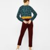 Printed blouse with lace trims on the sleeves - Image 2