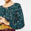 Printed blouse with lace trims on the sleeves - Image 3