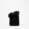 Beanie With Pompoms - Image 2