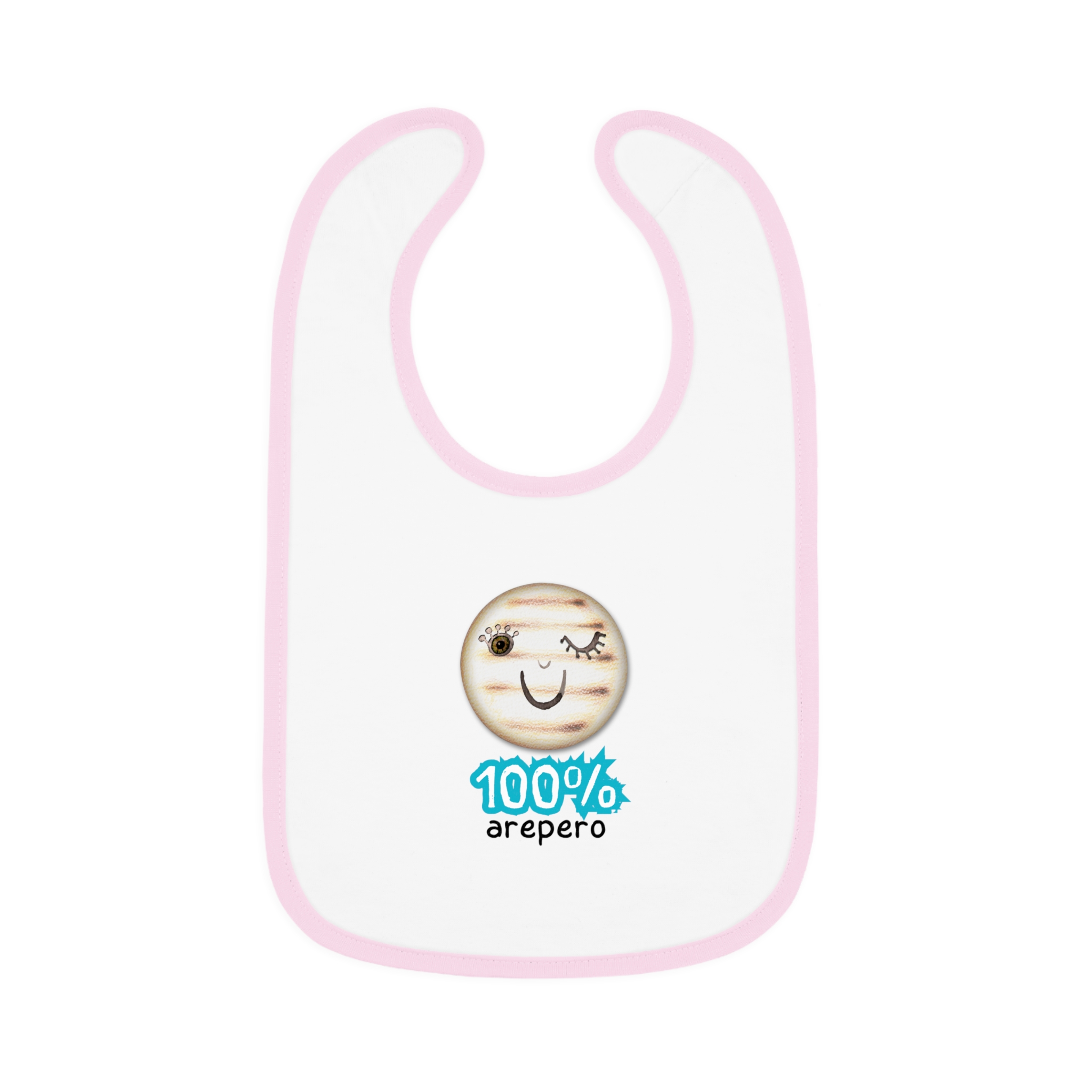 Modelo 13 Babero 100% arepero Modelo AZ. Baby Contrast Trim Jersey Bib - Image 11