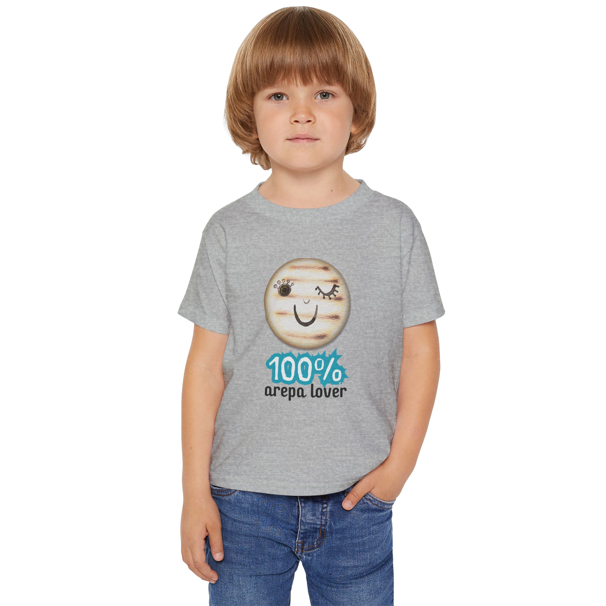 Modelo 10 - 100% Arepa lover Heavy Cotton™ Toddler T-shirt - Image 3