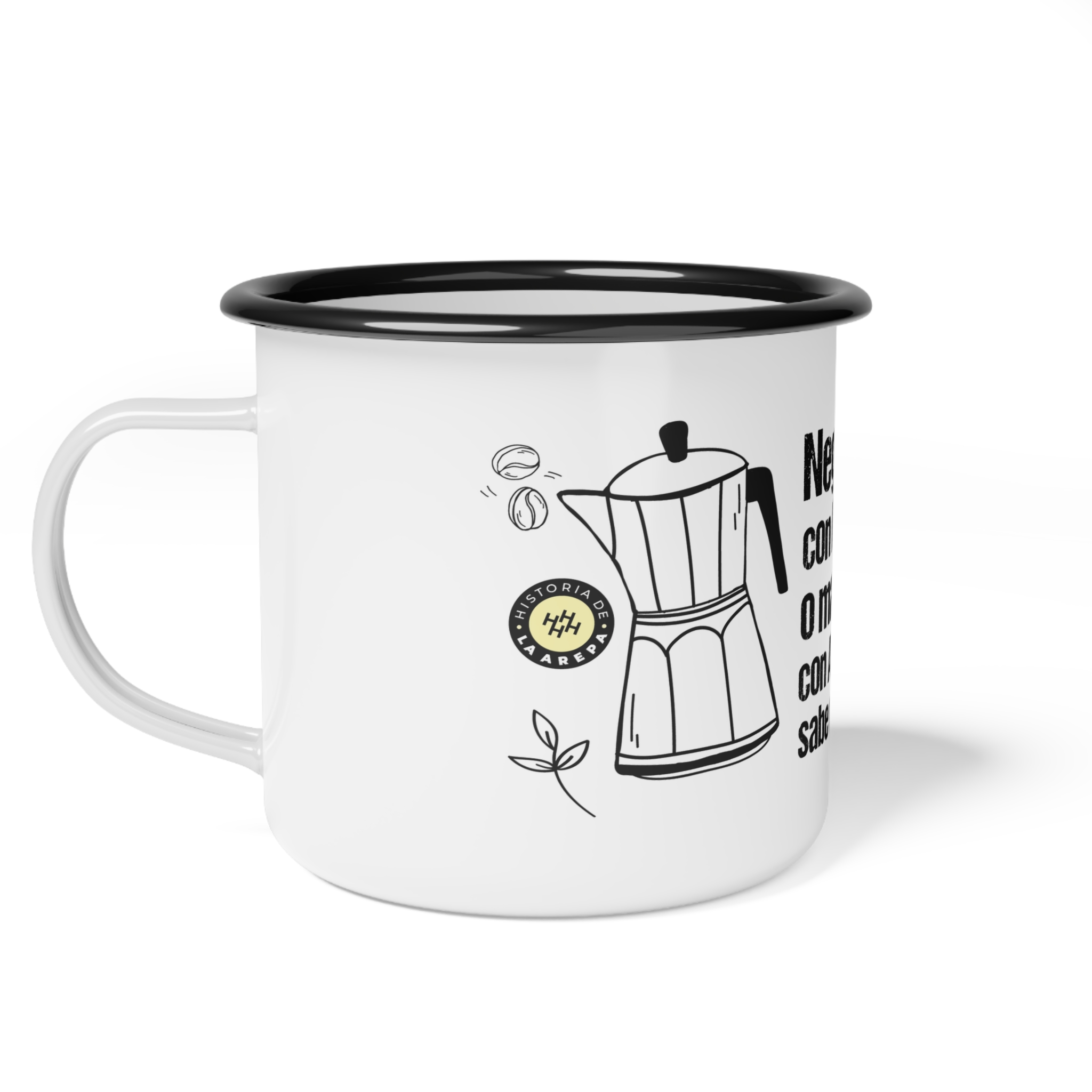 Taza de café de peltre - Enamel Camp Cup - Image 2