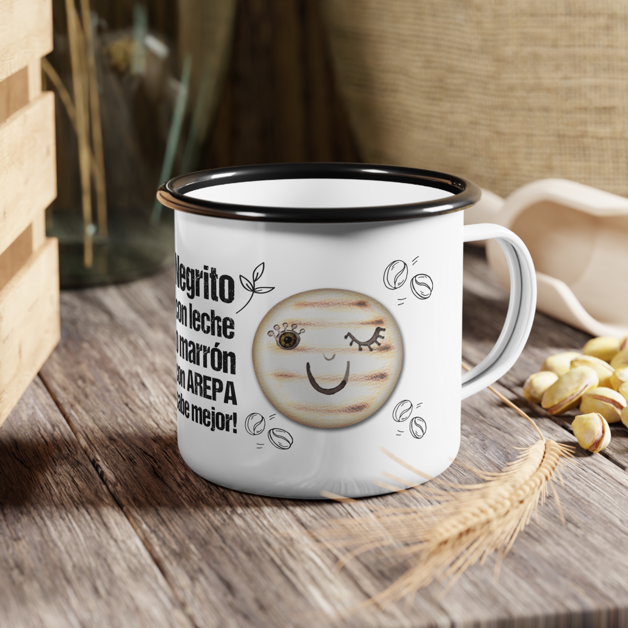 Taza de café de peltre - Enamel Camp Cup - Image 5