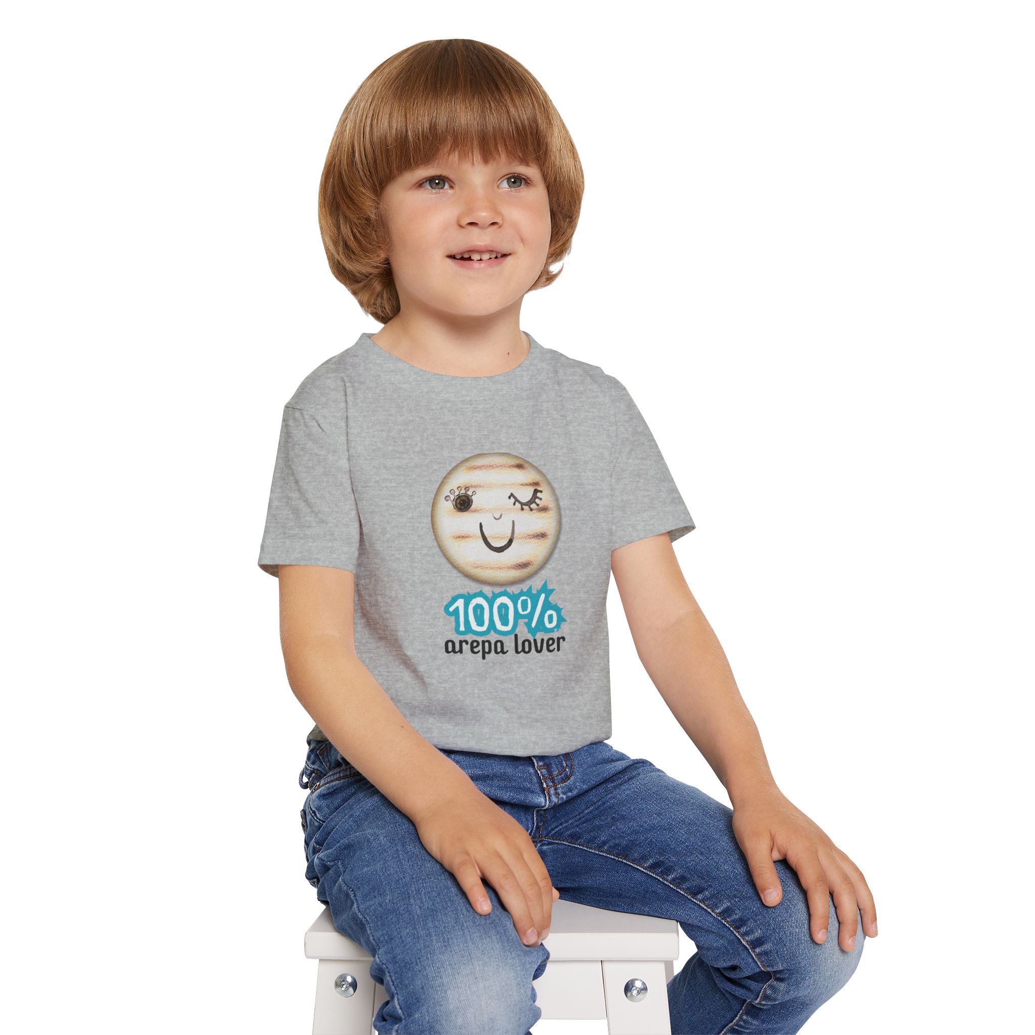 Modelo 10 - 100% Arepa lover Heavy Cotton™ Toddler T-shirt - Image 5
