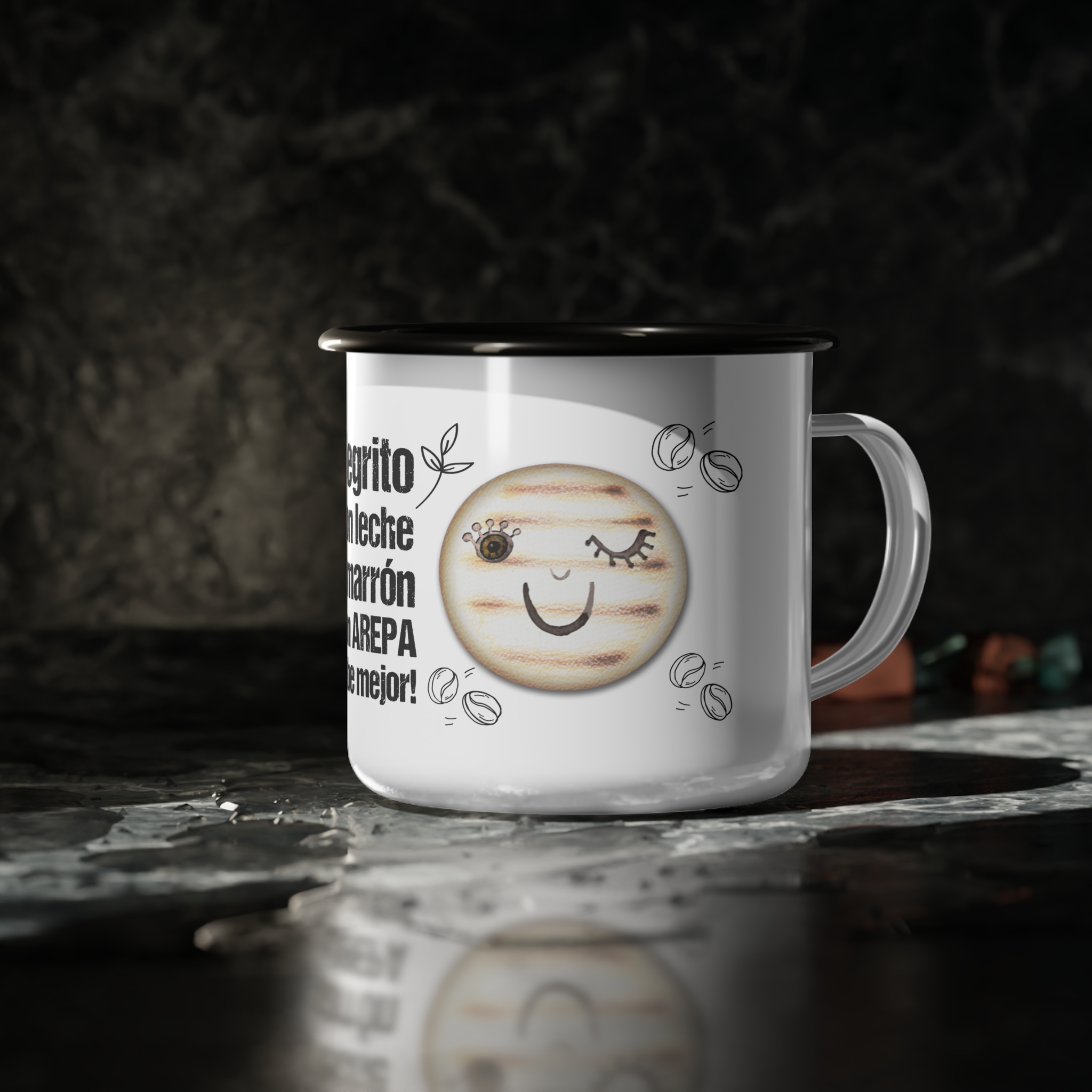 Taza de café de peltre - Enamel Camp Cup - Image 4