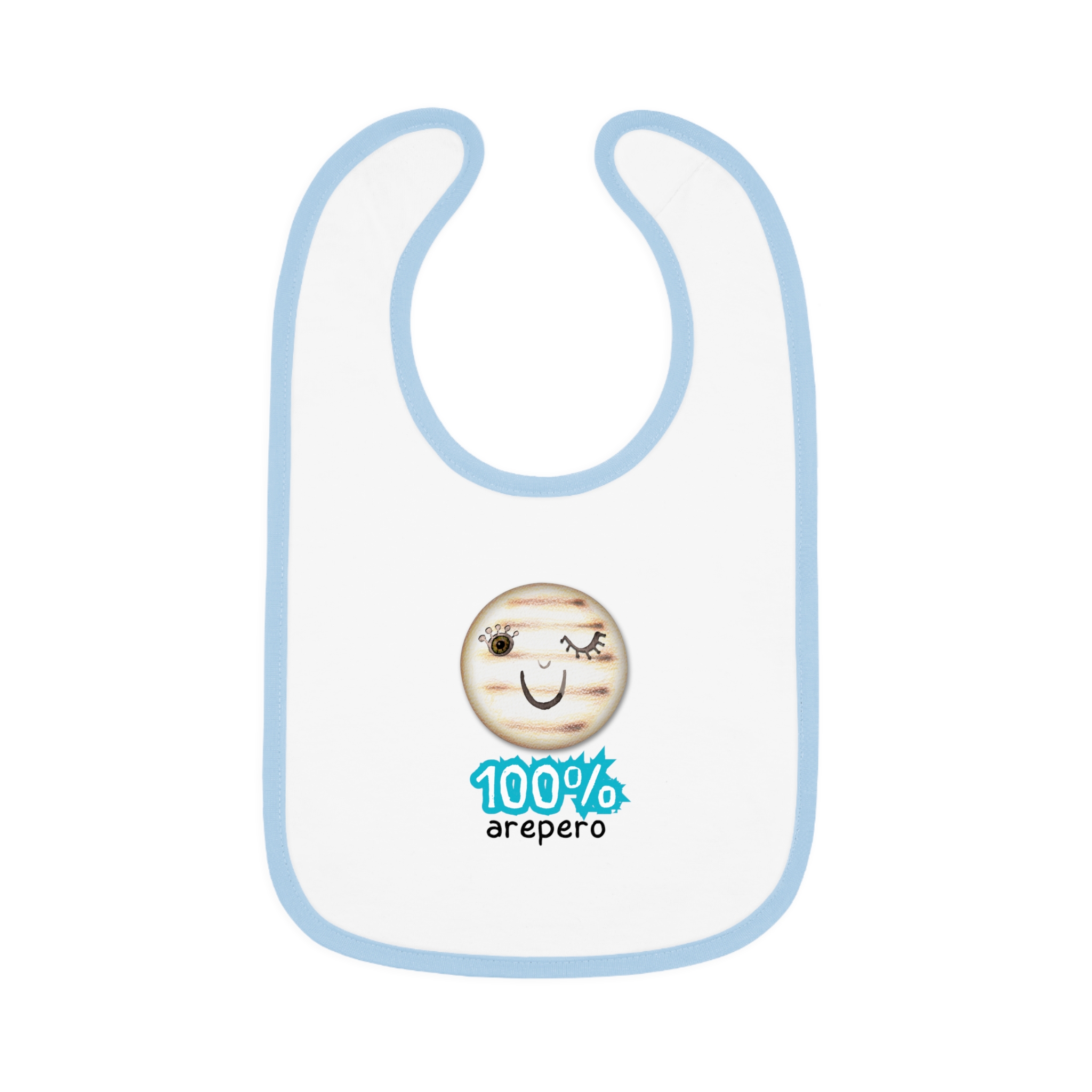 Modelo 13 Babero 100% arepero Modelo AZ. Baby Contrast Trim Jersey Bib - Image 8