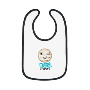 Modelo 13 Babero 100% arepero Modelo AZ. Baby Contrast Trim Jersey Bib