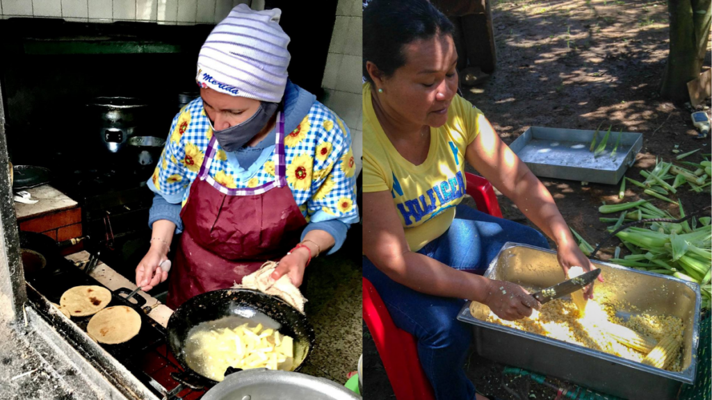 foto de las cocineras apodadas guardianas del budare